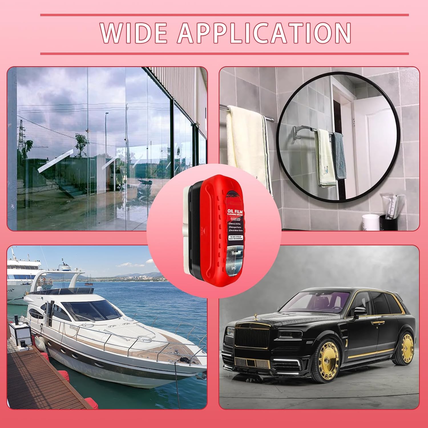 

Автомобильная щетка для очистки масляной пленки, Многоразовая щетка для очистки масляной пленки, Цельная автомобильная щетка для очистки масла, Защита от дождя и тумана, Очистка стекла