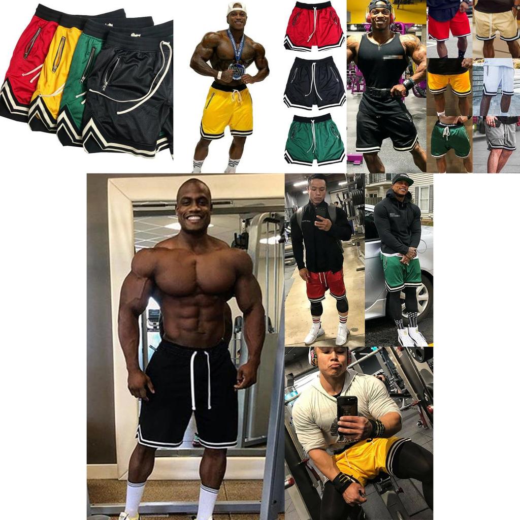 Mens Gyms Fitness Shorts With Breathable Mesh Material For Casual Summer Sports