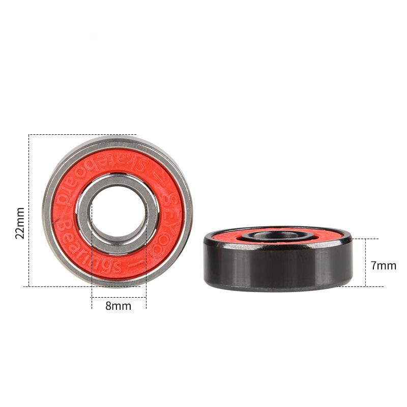 8Pcs 608 2RS Hybrid Ceramic Bearing 8227mm High Speed Mini Ball Bearings For Roller Skate Skateboard Longboard Wheels