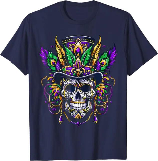 Mardi Gras Skull Top Hat New Orleans WitchGood Quality TShirt Size S5XL Unisex T-Shirt S