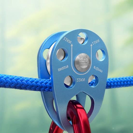 Climbing Fixed Plate Micro Pulley 28KN General Purpose Small Metal Single Sheave Hauling Pulley for Rock Climbing Aloft Work Rappelling Rescue