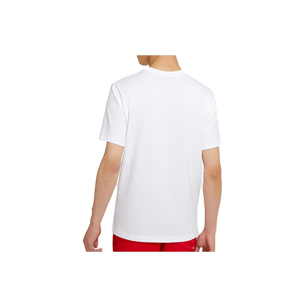 Nike T Shirts Men's White Crew Neck Moderate Straight Fit CK9514-100