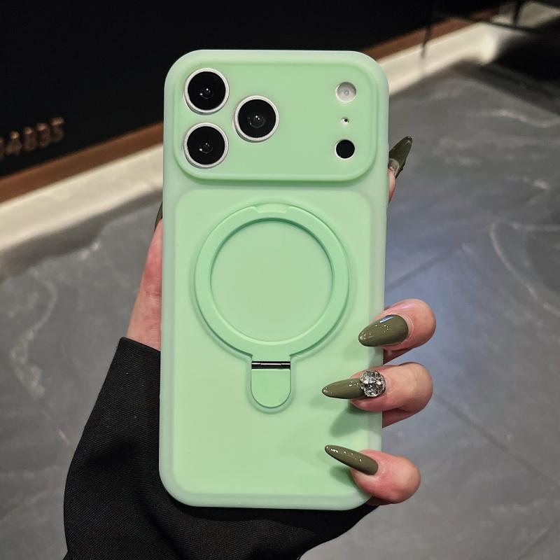 Candy Frosted Jelly For Bracket Case for For Iphone 17 16 1 Pro Max Wireless Charging Bright Color-blocking Armor Cover