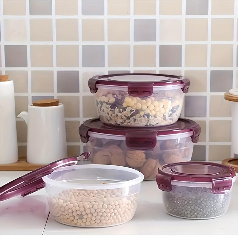 Plastic Refrigerator Storage Containers with Airtight Lids Fits Containers Suitable for Lunch Box, Bento Box, Fruits, Vegetables, Meat, Eggs Organizer