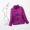 Women Autumn Winter Warm White Duck Down Coat Plus Size Light Slim Short Stand Collar Down Jacket Inner Cloth Outerwear