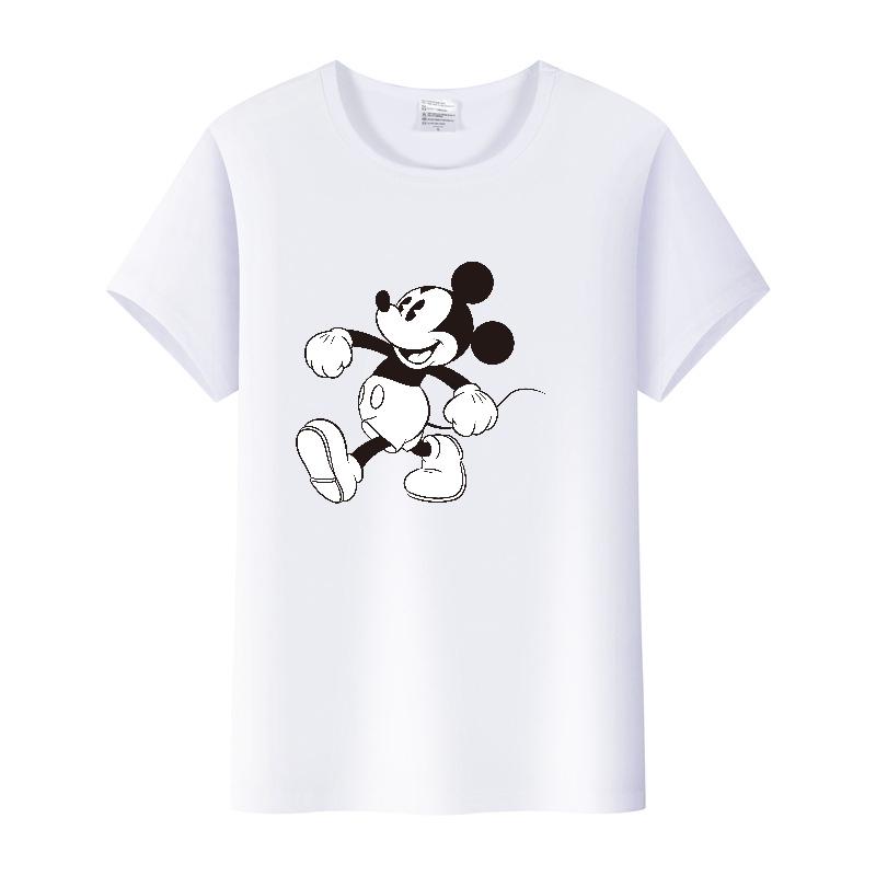 Vintage Unisex Cartoon Tshirt Mickey Mouse Tops Graphic Clothes Summer Blouses Short Sleeve T-shirt White Tees