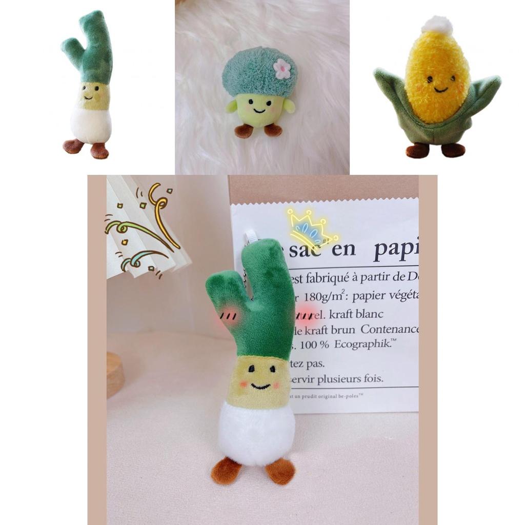 Veggie Plush Keychain White Cabbage Broccoli Corn And More