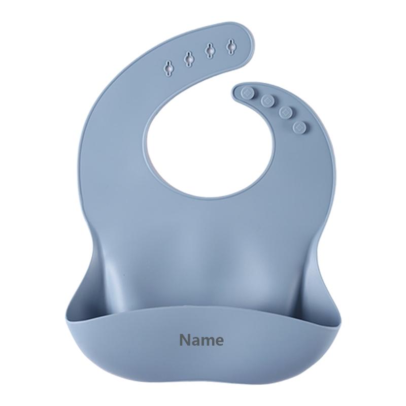 Non-Toxic Silicone Bib Baby Drool Catcher With Free Name Engraving Creative Gifts For Children And Children