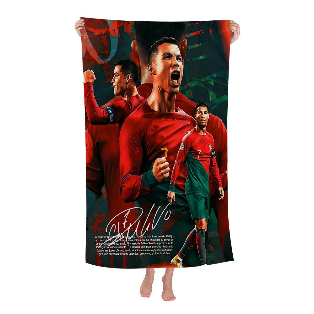 C-Cristiano R-Ronaldo CR7 Uterák na kúpanie Mikrovlákno Mäkký Absorpčný Priedušný Pre Dievčatá Deti Dekoratívny Kreslený Plážový Uterák W30*H60(CM)