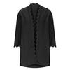 Women's Fashion Casual Seven Split Sleeve Solid Color Lace Cardigan Jacket