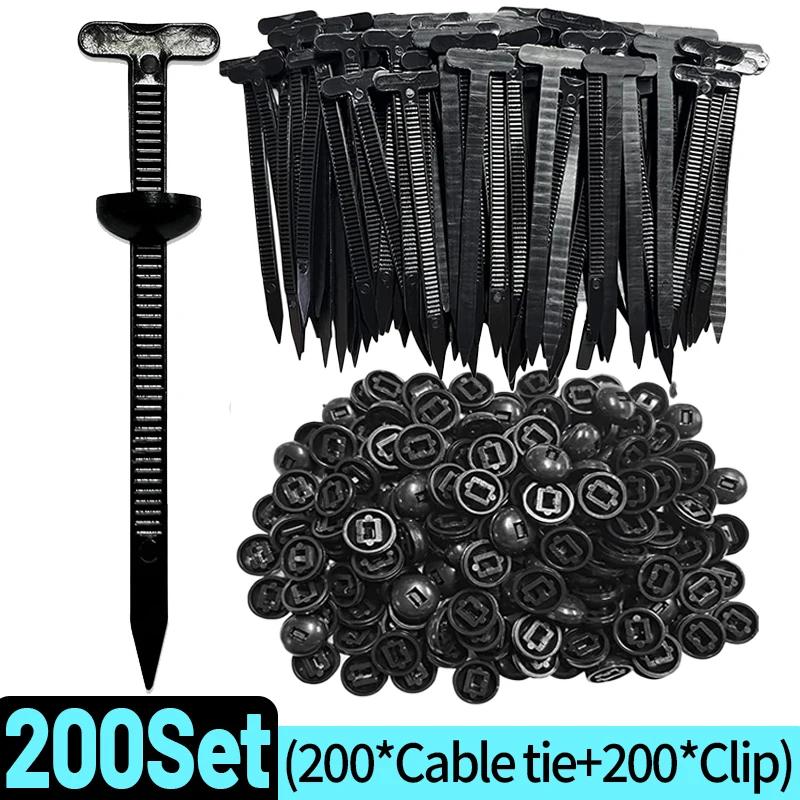 1000/20x Cable Ties Buckle Nylon Auto Fastener Screw Replaceable Car Fenders Trunk Engine Guard Panel Wire Clips Management Tool