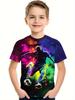 T-shirt pour Enfants Mode Impression 3D Été Manches Courtes Personnalisé Hip-Hop Confortable Col Rond Haut de Sport