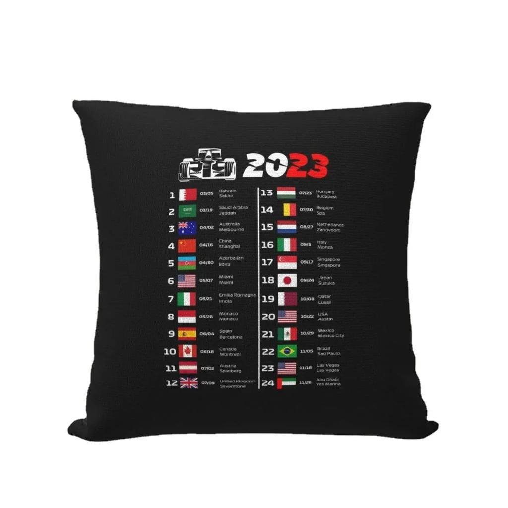 F1 Circuits Pillowcase Polyester Linen Velvet Pattern Zip Decor Throw Pillow Case Bed Cushion Cover