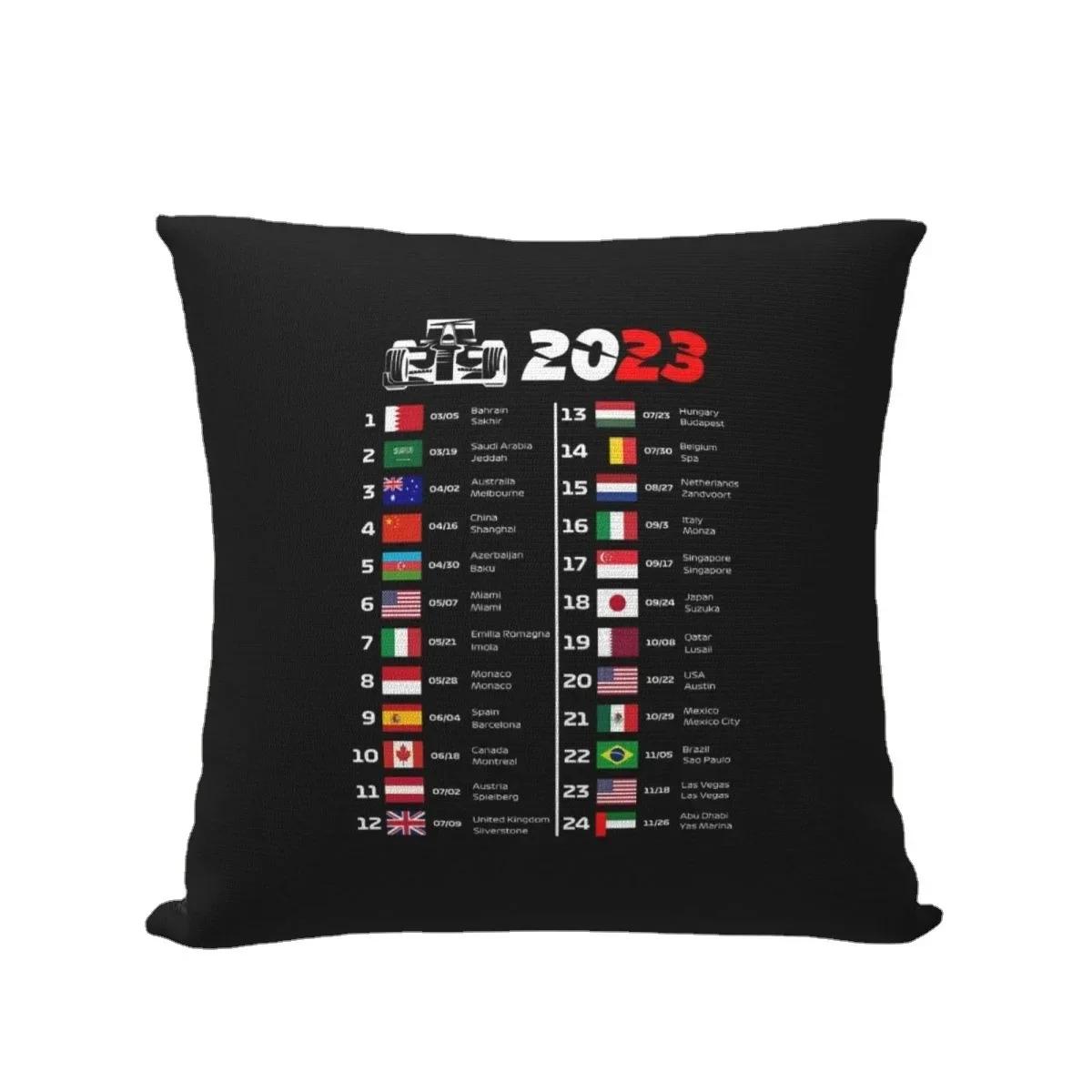 

F1 Circuits Pillowcase Polyester Linen Velvet Pattern Zip Decor Throw Pillow Case Bed Cushion Cover 12x12Inch