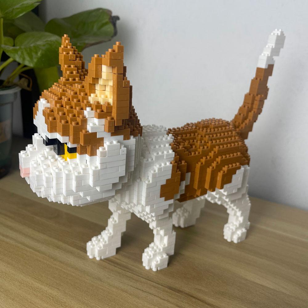 Blocchi da Costruzione a Forma di Cane e Gatto Carini, Set Modello Fai-da-te Gioco Creativo di Costruzione, Mattoncini da Collezione, Idea Regalo Unica