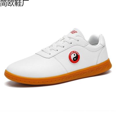 Buty do Tai Chi damskie podeszwy z ścięgna wołowego buty do sztuk walki męskie buty buty treningowe letnie oddychające tkanina latająca praktyka Tai Chi