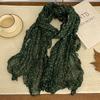 Cotton Wrinkle Linen Women Scarf Twisted Scarf Female Headscarf Korean Versatile Trend Pleated Shawl Scarf