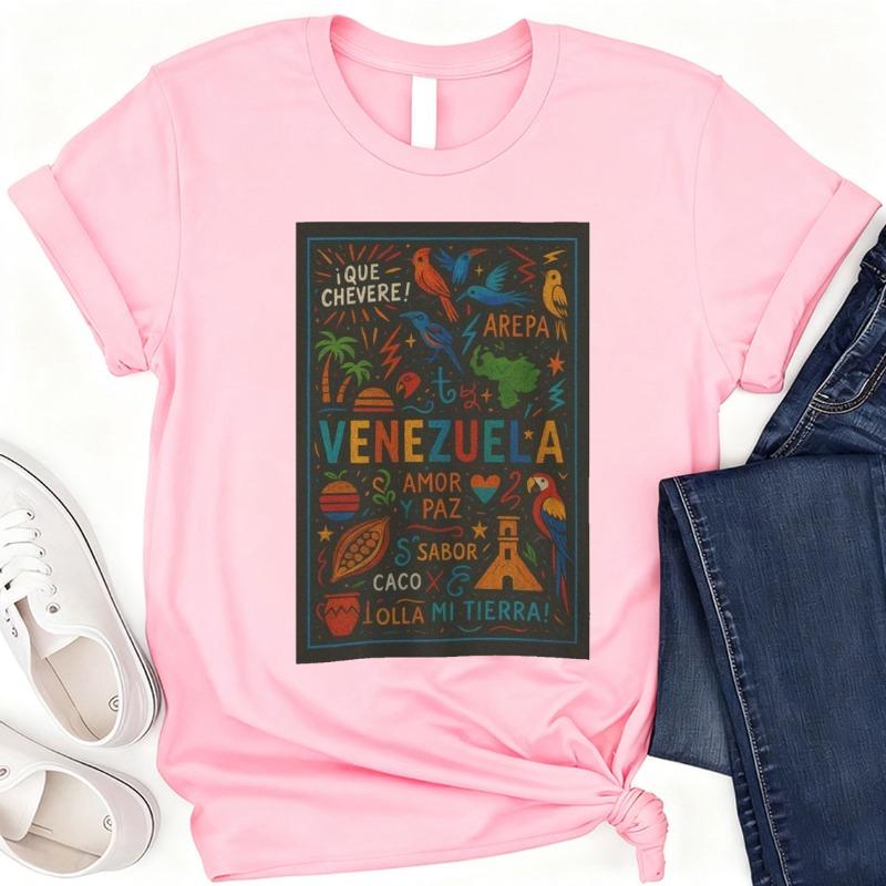 Venezuela Cotton T Shirt Unisex  Vintage Caracas Graphic Tee  Latin Pride Shirt  Cool Gift for Venezuelan Soul Culture Lovers
