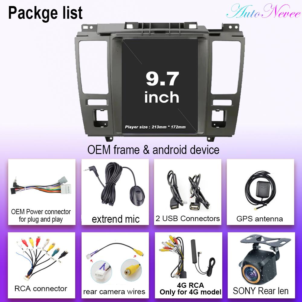 Wireless Carplay Android 14 Vertical Screen 9.7" For Nissan Tiida Versa 2004 - 2013 Car Radio GPS Multimedia Player Auto Stereo