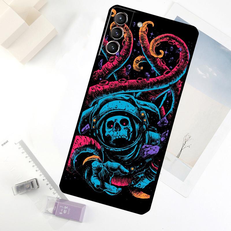 Horror Schädel Gothic Handyhülle Für Samsung Galaxy S24 FE S20 FE S21 S22 S23 S24 S25 Ultra S9 S10 S25 Plus Hülle