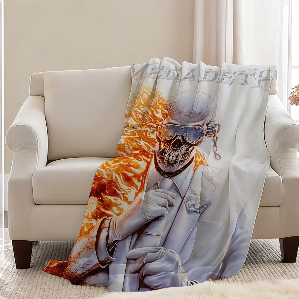 Band M-MegadethS ALBUM Blanket Throw Super Cosy Plush Living Room Sofa Couch Childish Birthday Gifts