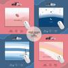 Compact Soft & Sticky Fairy Mouse Pad - Mini Leather Office Desk Mat for Keyboard & Computer