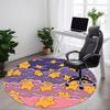 1pc Stars Clouds Office Round Area Rug, Indoor Mat Suitable For Office, Under Office Chairs Bedroom Living Room Home Decor, Room Deco