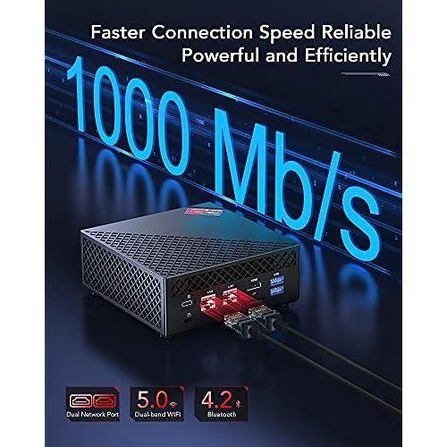 Mini-PC - NIPOGI - Ryzen 5 5500U - 16 GB RAM - 512 GB SSD - Dual-LAN