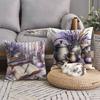 Kissenbezug mit Lavendel-Thema Heimdeko Überwurf für Sofa Bett Auto Raumdeko Geschenkidee