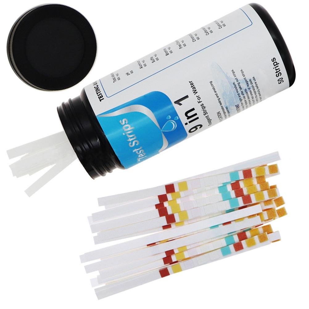 9 in 1 Portable Pool Water Test Strips 50 Domestic Water Purity Fast Test Strips for Drinking