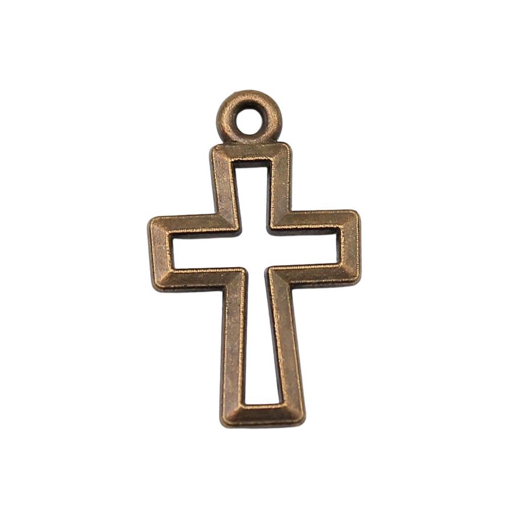 Vintage Cross Charms Multi Color Alloy Pendants For Religious Christian Jewelry