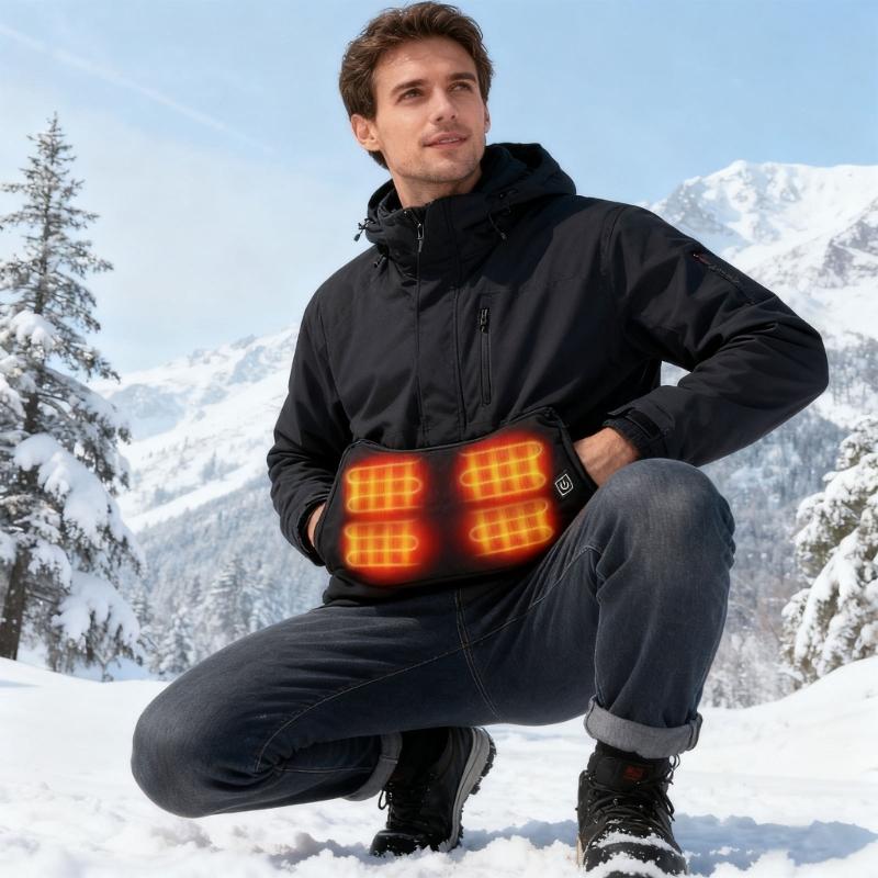 Rechargeable Heated Hand Warmer Pouch Fast Heating Cold Weather Thermal Glove Waist Bag For Travel Office Home