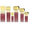 New 36Pcs Mint Gold Cutlery Set Western Silverware Stainless Steel Dinnerware Knife Fork Spoon Tableware Flatware Kitchen Wedding Accessories