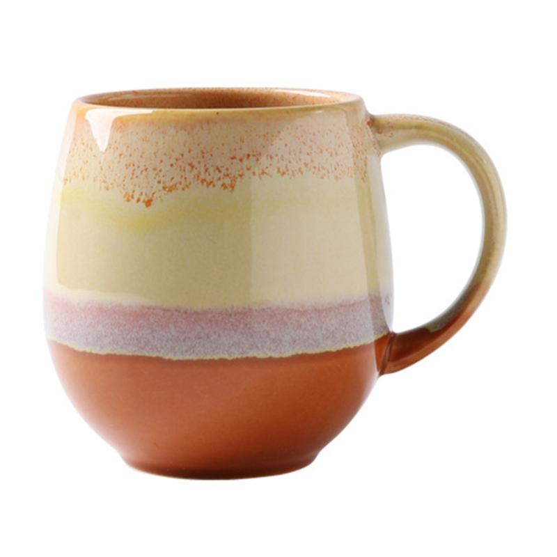 

Vintage Gradients Coffee Cup Heat Resistant Ceramics Dishwasher Safe Mug with Handle For Teas Hot Beverages Everyday Use жёлтый