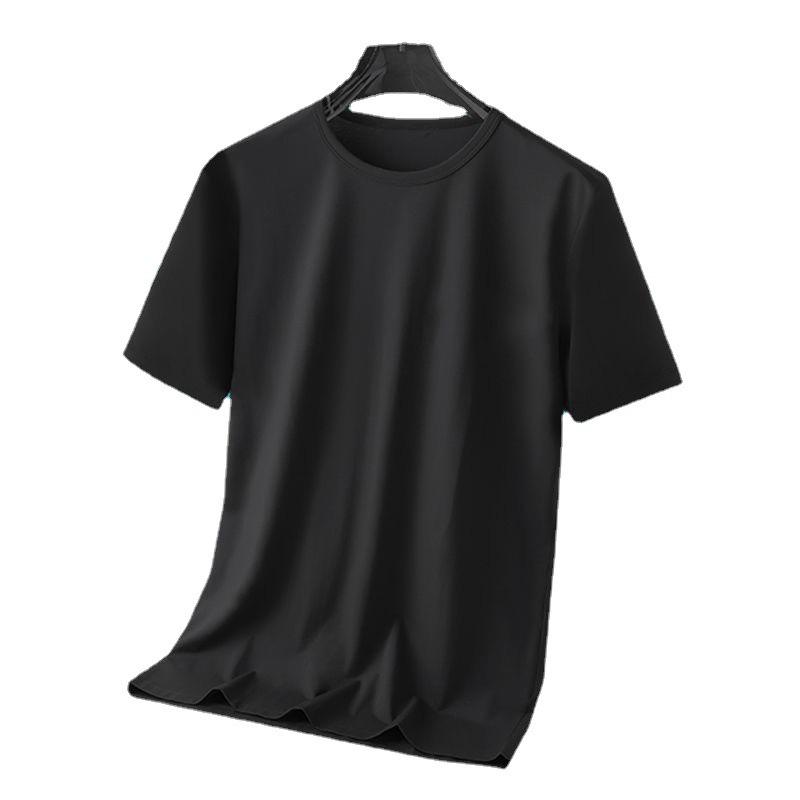 Men's 2024 Summer Ice Silk Mesh Half-Sleeve T-shirt - Trendy Casual Short-Sleeve Top