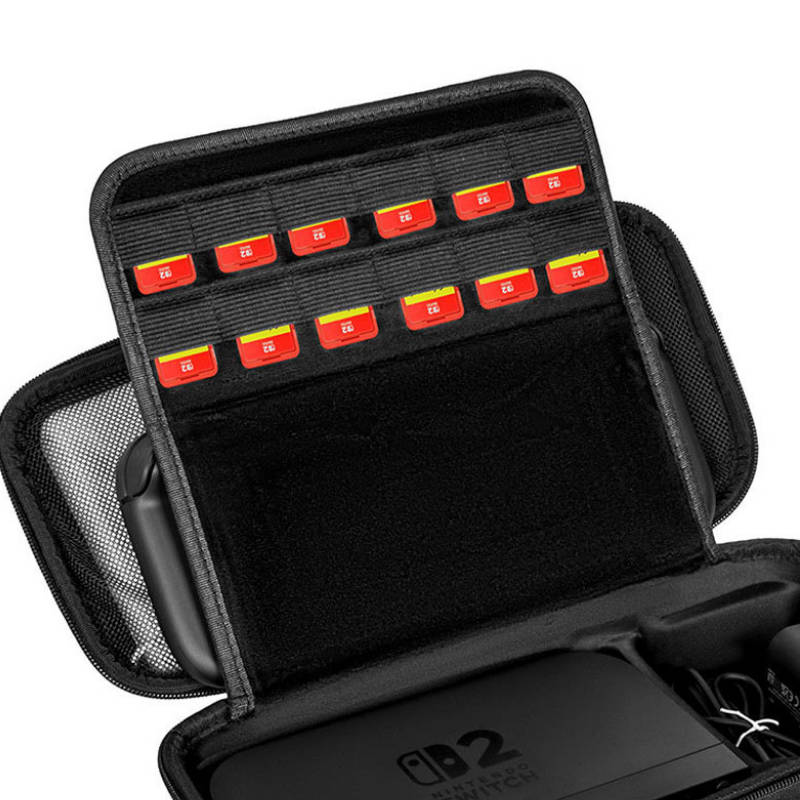 Hartschalen-Tragetasche für Switch, Vollständiges Set Schutz-Aufbewahrungstasche Tragbarer Reise-Organizer-Box für Switch 2 Konsole Spielzubehör