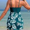 2025 European & American High Waist Mesh Boyleg Tankini Swimsuit for Women
