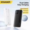 Essager 22.5W 20000mAh PowerBank PD Fast Charger with Two Cables Portable 10000mAh External Battery For iPhone 16 Xiaomi Samsung