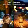 1pc Outdoor Solar Hanging Lantern Lights, LED Metal Lantern SolarLamp, Outdoor Light Hanging Hollow Shadow Projection Light