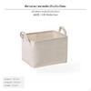 Large Foldable Cotton Storage Basket, MultiPurpose Organizer, Tan