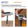 12Pcs Metric Tap and Die Set M6-M12 Thread Repair Re-threading Tool Kit with Tap Wrench Die Stock