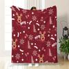 Cozy Christmas-Themed Digital Print Blanket - Soft, Festive Throw for Couch & Camping, Allergy-Friendly Flannel, Machine Washabl