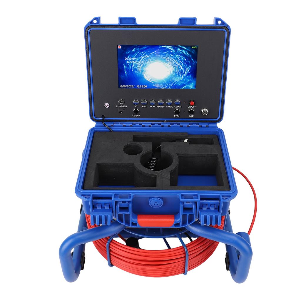 Self Leveling Sewer Camera with 512Hz Transmitter Pipe Inspection Camera DVR Recorder IP68 30M Industrial Pipeline