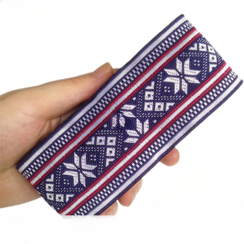 5cm Width 7Yard Vintage Ethnic Embroidery Style Ribbon DIY Clothes Bag Accessories Embroidered Applique Sewing Craft Fabric