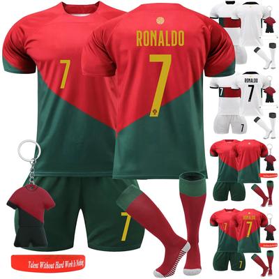 22/23 Portugal Home/Away Jerseys Children's Football Training Suit Set