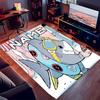 Custom Personalization Jeff the Land Shark Print Area Rug - Soft, Washable Non-Slip Indoor Mat,Living Room,Home&Office Decorative Rug