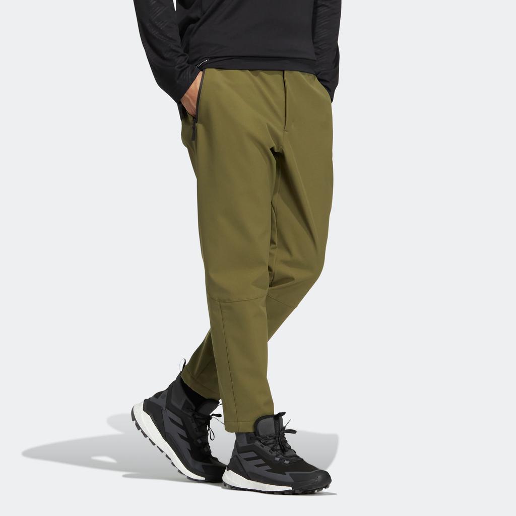 Adidas Brushed Pants With Logo Print Men Bottoms Green HM9720