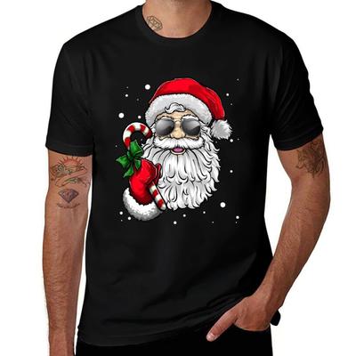Santa Claus Christmas XMas Party TShirt Fashion Print Casual Short Sleeve