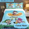 Custom Name 3PCS Friendship Adventure OddParents Bedding Set Including 1pc Duvet Cover And 2pcs Pillowcases for Bedroom, Dormitory Gift Home Decor