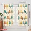 2pcs,2D plane printing Popular Curtain Panels Colorful Birds On Branches Durable Polyester (without rod) All Seasons for Living